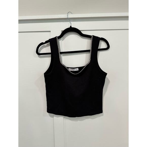 MNG by Mango Rhinestone Tank - Picture 1 of 3